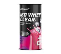 BioTechUSA Iso Whey Clear | Boisson en poudre à base d'isolat de protéines de lactosérum | 21 g de protéines par portion | Sans lactose, sans sucre et sans gluten, 400 g, Framboise-Mûre
