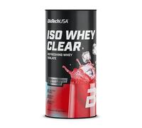 BioTechUSA Iso Whey Clear | Boisson en poudre à base d'isolat de protéines de lactosérum | 21 g de protéines par portion | Sans lactose, sans sucre et sans gluten, 400 g, Cerise