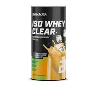 BioTechUSA Iso Whey Clear | Boisson en poudre à base d'isolat de protéines de lactosérum | 21 g de protéines par portion | Sans lactose, sans sucre et sans gluten, 400 g, Fruits Tropicaux