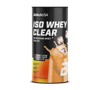 BioTechUSA Iso Whey Clear | Boisson en poudre à base d'isolat de protéines de lactosérum | 21 g de protéines par portion | Sans lactose, sans sucre et sans gluten, 400 g, Thé Glacé À La Pêche
