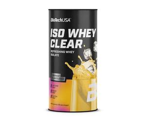 BioTechUSA Iso Whey Clear | Boisson en poudre à base d'isolat de protéines de lactosérum | 21 g de protéines par portion | Sans lactose, sans sucre et sans gluten, 400 g, Mangue