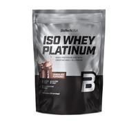 BioTechUSA Iso Whey Platinum | Mélange protéiné, créatine & acides aminés | Texture crémeuse | Vitamine B3 & zinc | Sans sucres ni gluten | Isolat & concentré de lactosérum |454 g, Chocolat