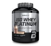 BioTechUSA Iso Whey Platinum | Mélange protéiné, créatine & acides aminés | Texture crémeuse | Vitamine B3 & zinc | Sans sucres ni gluten | Isolat & concentré de lactosérum | 1816 g, Cookies & Cream