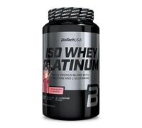 BioTechUSA Iso Whey Platinum | Poudre de protéines de lactosérum isolées et concentrées | 3 g de créatine par portion | Avec zinc et vitamine B3 | 908 g, Fraise
