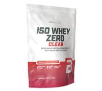 BioTechUSA Iso Whey Zero Clear boisson en poudre, rafraîchissant, sans sucre, sans lactose, sans gluten, 5 saveurs fruitées, 88 kcal, 21g de protéines, BCAAs, 1000 g, Fruits tropicaux