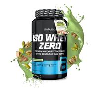BioTechUSA Iso Whey Zero | Isolat de lactosérum à haute teneur en protéines | BCAA & glutamine | Lactose réduit, sans gluten ni sucres | 21 g de protéines par portion | 908 g, Pistaches