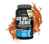 BioTechUSA Iso Whey Zero | Isolat de lactosérum à haute teneur en protéines | BCAA & glutamine | Lactose réduit, sans gluten ni sucres | 21 g de protéines par portion | 908 g, Caramel Salé
