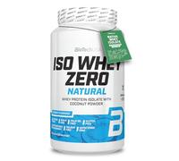 BioTechUSA Iso Whey Zero Natural Poudre de protéine | 80% de protéines | Naturellement aromatisé | Sans gluten | Sans lactose | Sans additifs | Pas de colorants | 908 g | Coco