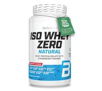 BioTechUSA Iso Whey Zero Natural Poudre de protéine | 80% de protéines | Naturellement aromatisé | Sans gluten | Sans lactose | Sans additifs | Pas de colorants | 908 g | Fraise