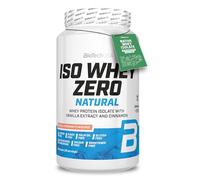 BioTechUSA Iso Whey Zero Natural Poudre de protéine | 80% de protéines | Naturellement aromatisé | Sans gluten | Sans lactose | Sans additifs | Pas de colorants | 908 g | Vanille et cannelle