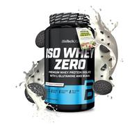 BioTechUSA Iso Whey Zero | Premium Whey Protein Isolate | Grass-Fed | Enzyme-Free | Sugar- and Gluten-free, 908 g, Black biscuit