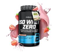 BioTechUSA Iso Whey Zero | Premium Whey Protein Isolate | Grass-Fed | Enzyme-Free | Sugar- and Gluten-free, 908 g, Fraise