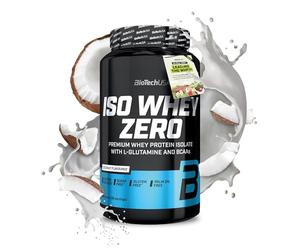 BioTechUSA Iso Whey Zero | Premium Whey Protein Isolate | Grass-Fed | Enzyme-Free | Sugar- and Gluten-free, 908 g, Coco
