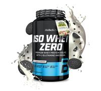 BioTechUSA Iso Whey Zero | Premium Whey Protein Isolate | Grass-Fed | Enzyme-Free | Sugar- and Gluten-free, 908 g, Black biscuit