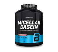 BioTech USA Micellar Casein – Absorption prolongée, Sans gluten, L-Glutamine – Fraise 2,27 kg
