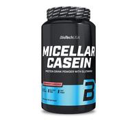 BioTechUSA Micellar Casein Protein Powder | Temps d'absorption prolongé | Sans gluten et sans graisse | L-Glutamine ajoutée, 908 g, Fraise