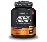 BioTechUSA Nitrox Therapy | Avec vitamine B6, magnésium et caféine | 16 ingrédients actifs | Sans gluten, sans lactose, 680 g, Raisin bleu