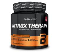 BioTechUSA Nitrox Therapy | Avec vitamine B6, magnésium et caféine | 16 ingrédients actifs | Sans gluten, sans lactose, 340 g, Fruits tropicaux