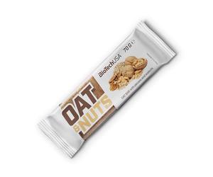 BioTechUSA Oat and Nuts, Barre de flocone d’avoine avec contenu eleve en fibres alimentaires et grains croquants avec les acides gras essentiels, 20*70 g, Noix de pecan