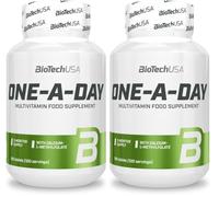 BioTechUSA One-A-Day Multivitamin | 12 Vitamines | 10 Minéraux | Santé énergétique, immunitaire et osseuse, 100 comprimés (Lot de 2)