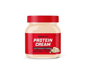 BioTechUSA Protein Cream | Riche en protéines | Pâte à tartiner aromatisée au chocolat blanc | Sans gluten | Sans huile de palme, 400 g, Chocolat blanc