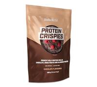 BioTechUSA Protein Crispies | Petit-déjeuner hyperprotéiné | Copeaux de chocolat | Fruits secs et morceaux d'amandes | Sans gluten, 450 g, Chocolat