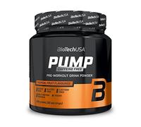 BioTechUSA Pump Caffeine Free | Énergie, concentration et soutien immunitaire | 19 Ingrédients actifs | Boisson en poudre pré-entraînement, 330 g, Fruits Exotiques
