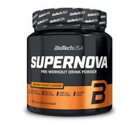 BioTechUSA Supernova | Poudre d'entraînement sans sucre | 10 ingrédients actifs | Créatine micronisée | Haute teneur en caféine | 282 g | Orange-Mangue