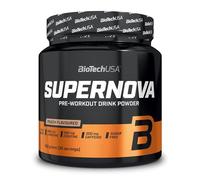 BioTechUSA Supernova | Poudre d'entraînement sans sucre | 10 ingrédients actifs | Créatine micronisée | Haute teneur en caféine | 282 g | Pêche