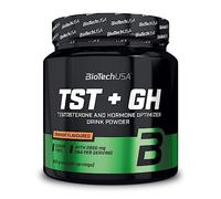 BioTechUSA TST + GH | Testosterone & Hormone Boosting Drink Powder | 2,850mg DAA | Acides aminés, vitamines, minéraux | Sans sucre, sans lactose et sans gluten | 300g | Orange