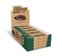 BioTechUSA Vegan Protein Bar, barre protéinée sans lactose ni gluten, à base de protéines végétales, avec un glaçage délicieux au chocolat, et sans sucres ajoutés, 20 * 50 g, Chocolat