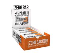 BioTechUSA Zero Bar Protein Snack | Faible teneur en sucre et sans lactose | Texture croustillante | Saveurs délicieuses, 20 * 50 g, Chocolat-Caramel