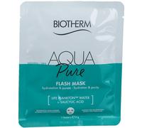 Biotherm, Aqua Pure Flash Mask, Masque Tissu Hydratation Flash & Pureté Instantanée, Hydrate la Peau en Profondeur & Purifie, Enrichi en Acide Salicylique & Plancton de Vie, Tous Types de Peau