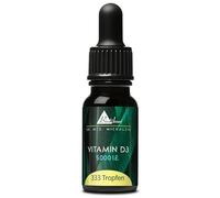 BIOTIKON Gouttes de vitamine D3 végétarienne selon Dr. med. Michalzik - Sans additifs - Vitamine D3 5 000 UI - Gouttes de 10 ml