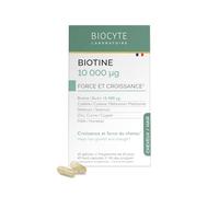 Biotine 10 000 µG - Complement Alimentaire Pousse Cheveux - Zinc, Selenium, Cuivre - Programme 45 Jours