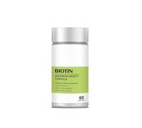 Biotine 10 000 mcg, avec huile de noix de coco, soutient les cheveux, la peau et les ongles, pour femmes et hommes,1PCS