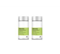 Biotine 10 000 mcg, avec huile de noix de coco, soutient les cheveux, la peau et les ongles, pour femmes et hommes,2PCS