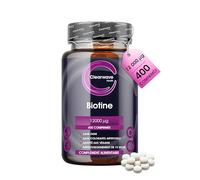 Biotine 12 000mcg Extra Fort | Complément Cheveux | 400 comprimés |Vegan