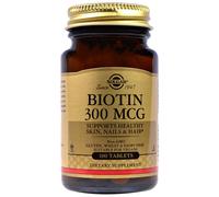 Biotine, 300 Mcg, 100 Comprimés -Solgar