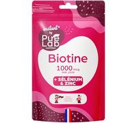 Biotine avec Sélénium et Zinc - Accélère la Pousse des Cheveux & Ongles et Beauté de la Peau - 30 Gélules Vegan - Format de poche (découverte, voyage, travail, cadeau, etc.) - Fabriqué en France