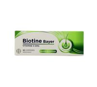 Biotine Bayer Vitamine H 5 mg 60 Comprimés