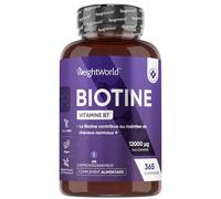 Biotine Cheveux 12000mcg - 365 Petits Comprimés Vegan (Pour 1 An) - Vitamine B7: Selon l'EFSA, la Biotine contribue au maintien d'une chevelure normale et contribue au maintien d'une peau normale