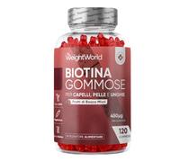Biotine Gummies, 120 Gommes Complexe avec 13 Multivitamines et Minéraux | Biotine Cheveux - Arôme Naturel de Baies Mélangées pour 2 mois Bonbons Gélifiés sans OGM, sans Gluten, Végétariens