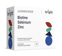 Biotine, Zinc et Sélénium - Gestion de la Beauté, 3 Suppléments en 1 Paquet pour une peau éclatante, des cheveux forts et une brillance naturelle. 28 doses quotidiennes