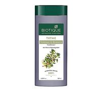 Biotique Thym Après-shampoing volume pour cheveux fins et clairsemés Donne du volume et du rebond aux cheveux Aide à épaissir les follicules Convient à tous les types de peau 180 ml Rose transparent