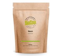 Biotiva Poudre de margousier bio 100g - Azadirachta Indica - Neem - Margosier - Complément alimentaire ayurvédique - Qualité biologique - Conditionné en Allemagne (DE-ÖKO-005)