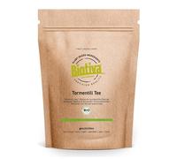 Biotiva Thé de racine de tormentille bio 100g - Thé de racine de sang - herbe de tormentille - embouteillé et contrôlé en Allemagne