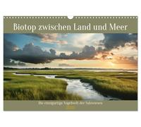 Biotop zwischen Land und Meer (Wandkalender 2026 DIN A3 quer), CALVENDO Monatskalender: Einzigartige Vogelwelt der Salzwiesen