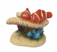 Biotope Aquatics Ltd - Petit ornement pour aquarium Le Monde de Nemo et Dory, décoration d'aquarium (2 poissons-clowns sur anémone (ornement #7))