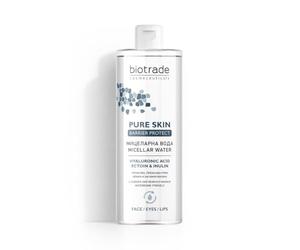 Biotrade Pure Skin Eau Micellaire Nettoyante pour Peaux Sensibles, 100 ml | Eau micellaire démaquillante douce, acide hyaluronique 7 formes, prébiotique, microbiome, ectoïne apaisante, toutes peaux